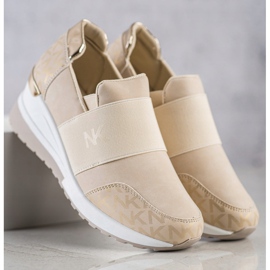 SHELOVET Nazouvací béžové tenisky béžový 2