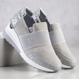 SHELOVET Nazouvací šedé tenisky šedá 1