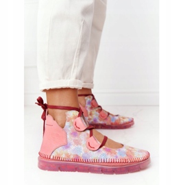 Dámské kožené boty Maciejka Pink 04457-15 růžový vícebarevný 2