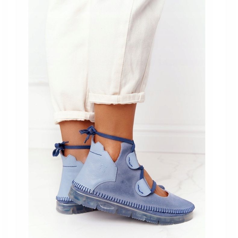 Dámské kožené kozačky Maciejka Blue 04457-06 modrý vícebarevný 2 Dámské kožené kozačky Maciejka Blue 04457-06 modrý vícebarevný 2