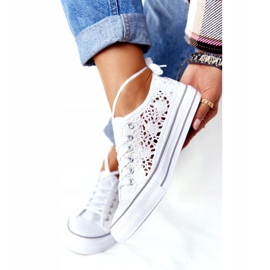 FB2 Dámské bílé krajkové tenisky Candice bílý 3 FB2 Dámské bílé krajkové tenisky Candice bílý 3
