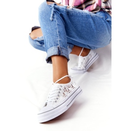 FB2 Dámské bílé krajkové tenisky Candice bílý 1 FB2 Dámské bílé krajkové tenisky Candice bílý 1