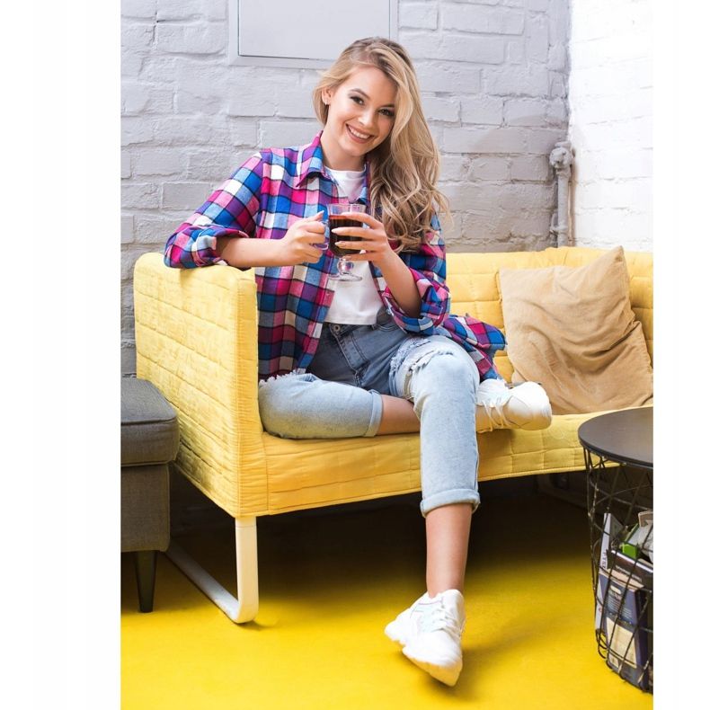 SHELOVET Šněrovací tenisky bílý 1