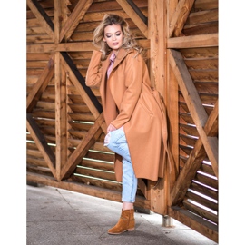 Cm Paris Hnědé kovbojky na klínu hnědý žlutá 1 Cm Paris Hnědé kovbojky na klínu hnědý žlutá 1