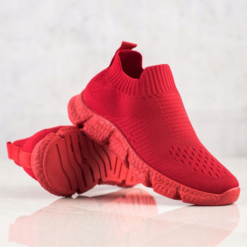 SHELOVET Módní nazouvací tenisky červené 2