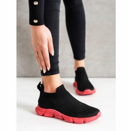 SHELOVET Módní nazouvací tenisky černý 2