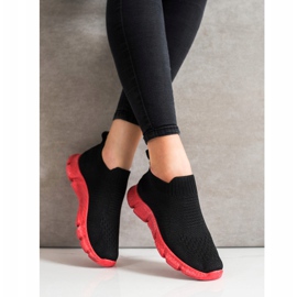 SHELOVET Módní nazouvací tenisky černá 1