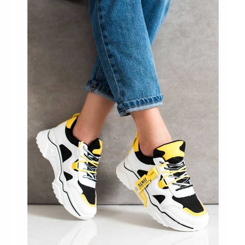 Weide Módní šněrovací tenisky bílý černá vícebarevný 2