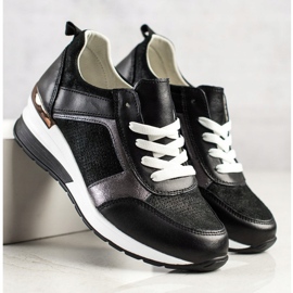 Třpytivé tenisky VINCEZA černá 1