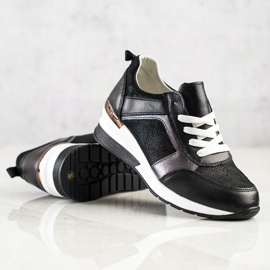 Třpytivé tenisky VINCEZA černý 2