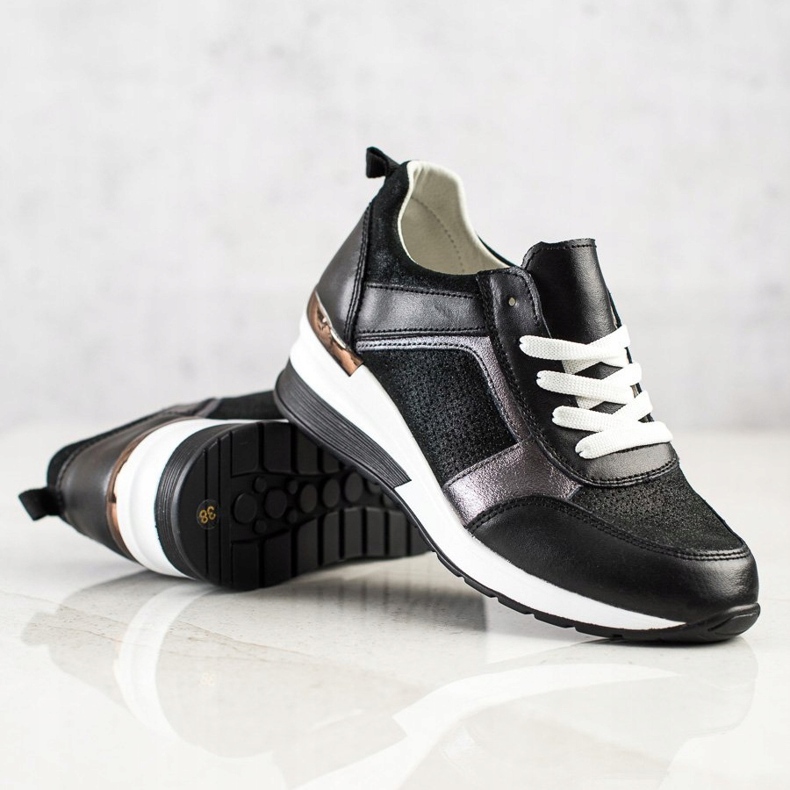 Třpytivé tenisky VINCEZA černý 2