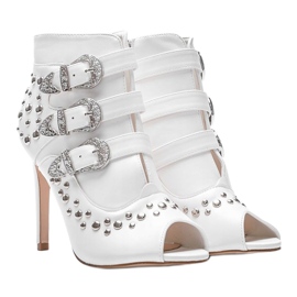 Bílé lodičky na patě Abigail bílý 1 Bílé lodičky na patě Abigail bílý 1