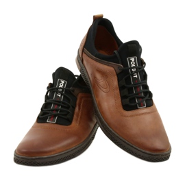 Polbut Pánská kožená obuv pro volný čas K24 1337 hnědý 4