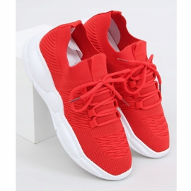 Červená LA40 Červené ponožky sportovní obuv 1