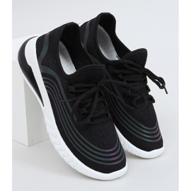 Černá 3436 Černá sportovní ponožky 1