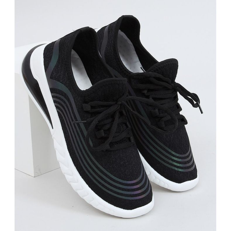 Černá 3436 Černá sportovní ponožky černý 1