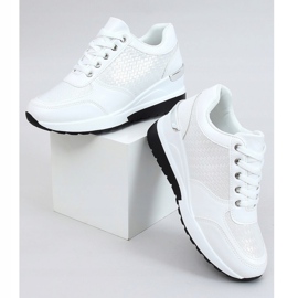 Bílé sportovní boty MY-2717 Bílé na skryté klínové patě bílý 1 Bílé sportovní boty MY-2717 Bílé na skryté klínové patě bílý 1