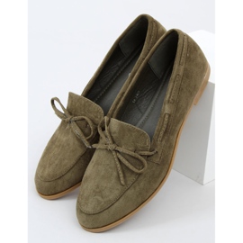 Zelené klasické dámské mokasíny 3394 Green zelený 1