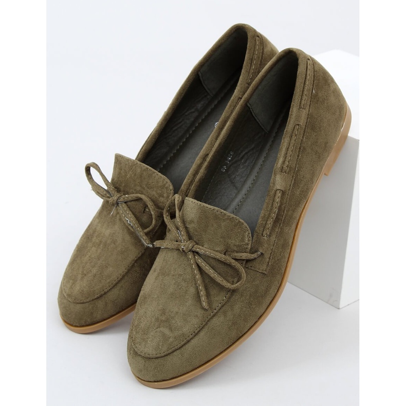 Zelené klasické dámské mokasíny 3394 Green zelený 1