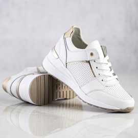 Filippo Bílé kožené sportovní boty bílý 1