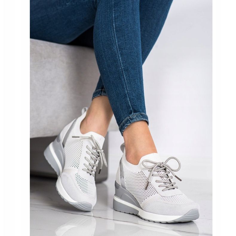 Prolamované tenisky VINCEZA šedá 1