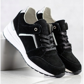 Filippo Černá kožená sportovní obuv černý 1