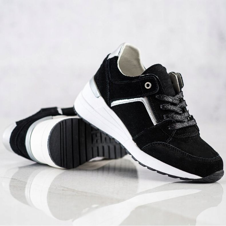 Filippo Černá kožená sportovní obuv černý 2