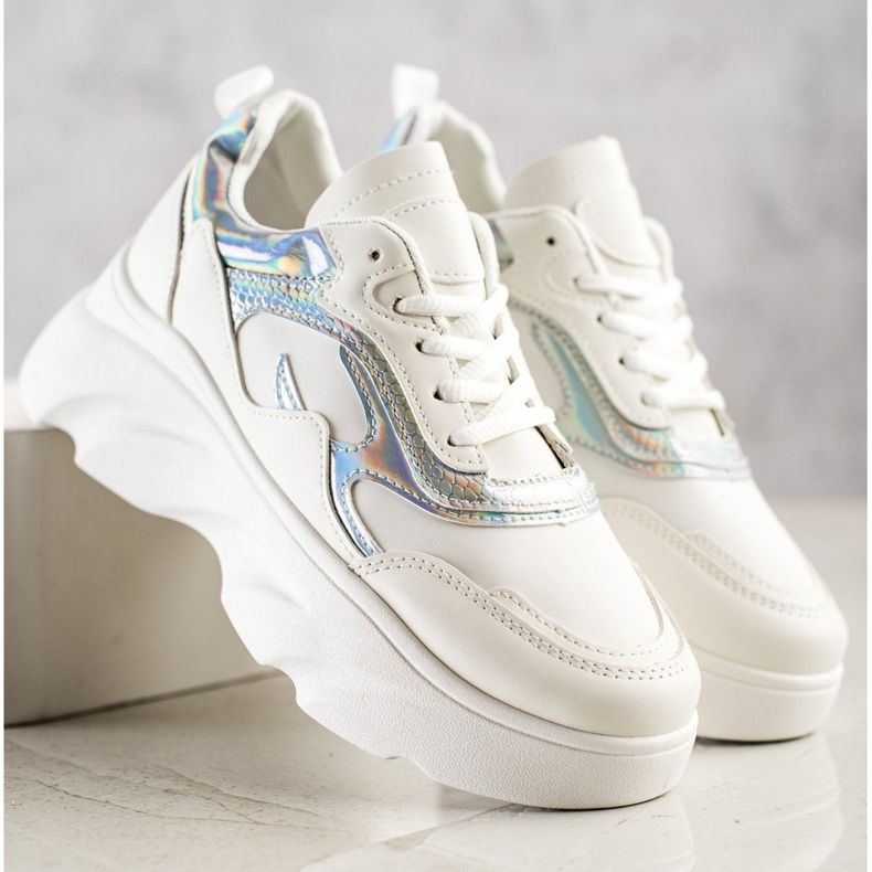 SHELOVET Módní tenisky bílý 1