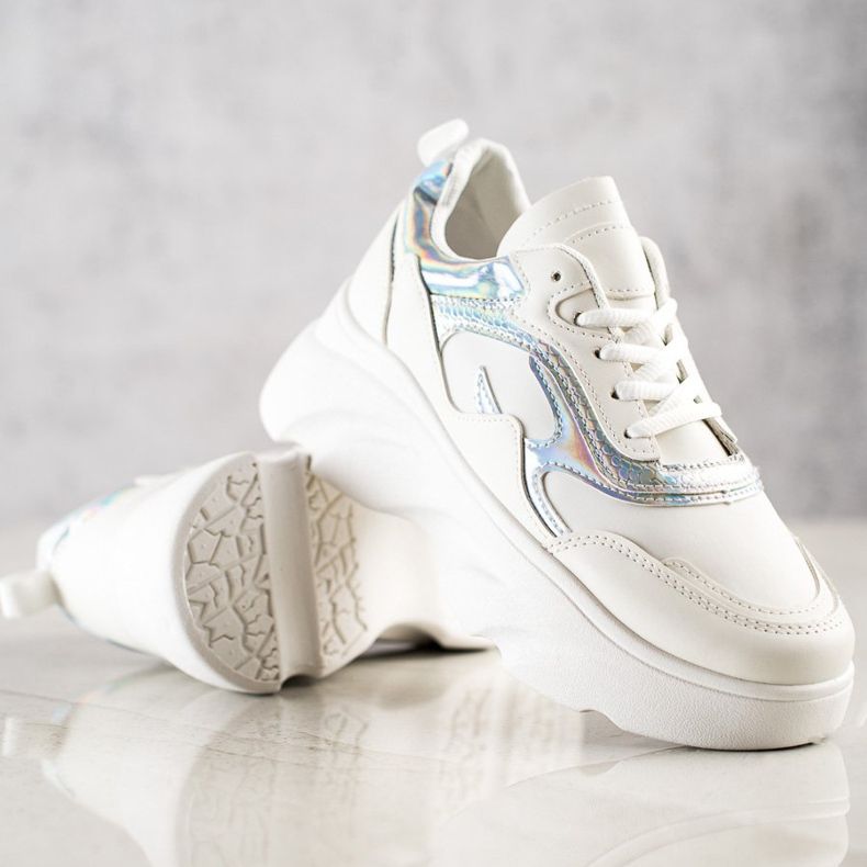 SHELOVET Módní tenisky bílý 2