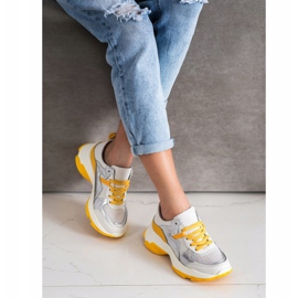 Goodin Kožené tenisky se stříbrnými vložkami bílý vícebarevný 1