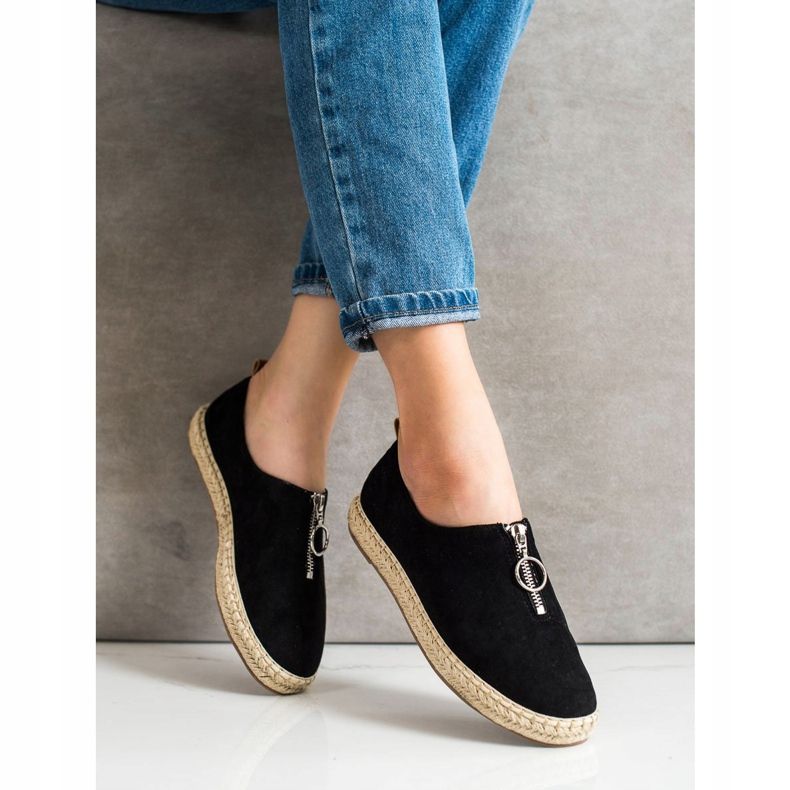 Cm Paris Černé espadrilky se zipem béžový černý 1