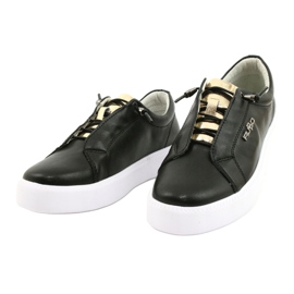 Filippo Stylové černé kožené tenisky DP2041/21 BK Black černý 1