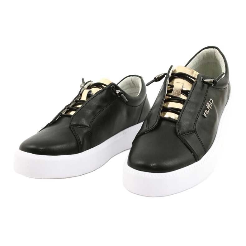 Filippo Stylové černé kožené tenisky DP2041/21 BK Black černý 1