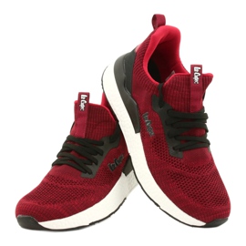 Lee Cooper Pánská sportovní obuv LCW-21-29-0173M Červená černá 3