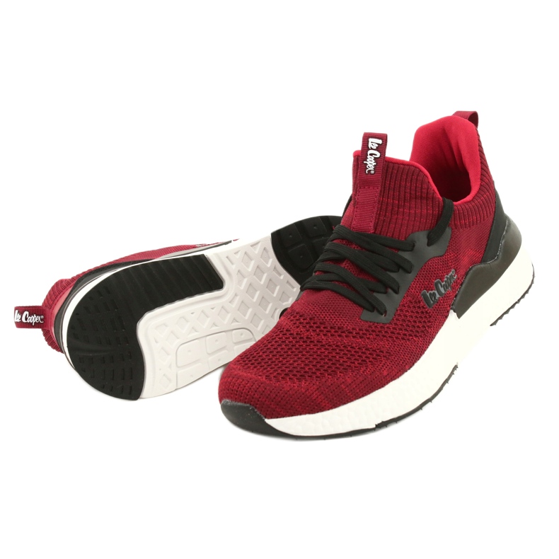 Lee Cooper Pánská sportovní obuv LCW-21-29-0173M Červená černý 2