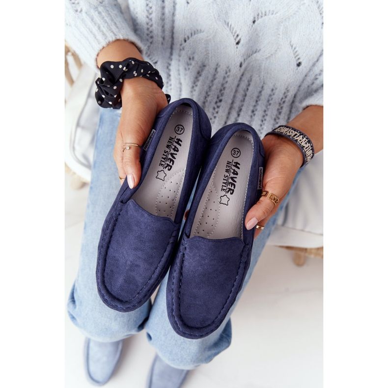 PH1 Dámské semišové mokasíny Navy Blue San Marino námořnická modř 1