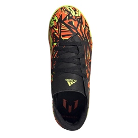 Kopačky Adidas Nemeziz Messi.4 In Jr FW7310 černá, žlutá, oranžová pomerančový 2