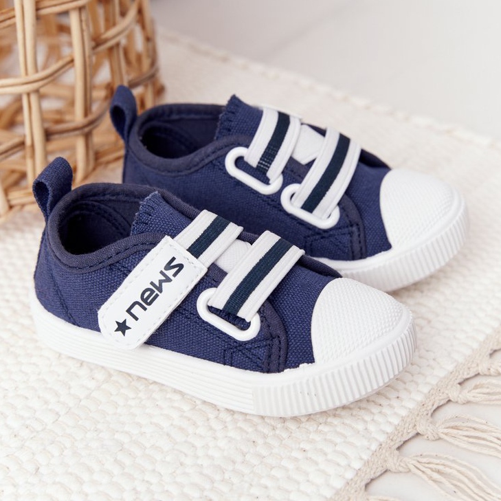 EVE Dětské tenisky se suchým zipem Navy Blue Novinky námořnická modř 2