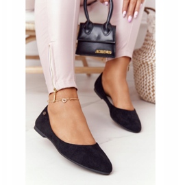 Semišové balerínky Sergio Leone BL622 Black černá 1