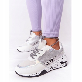 NEWS Dámské klínové tenisky bílé s brokátem Avery bílý 1