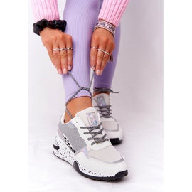 NEWS Dámské klínové tenisky bílé s brokátem Avery bílý 2