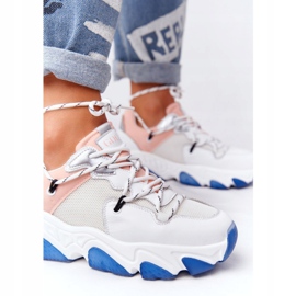 Sportovní obuv s velkými podrážkami GOE HH2N4034 White-Pink bílý 2