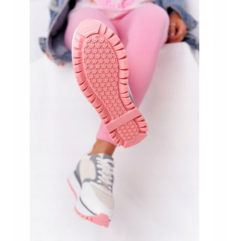 Kožená sportovní obuv na platformě GOE HH2N4008 bílá bílý vícebarevný 1 Kožená sportovní obuv na platformě GOE HH2N4008 bílá bílý vícebarevný 1