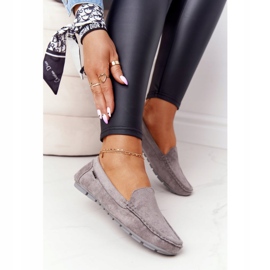 PH1 Dámské semišové mokasíny šedé San Marino šedá 2