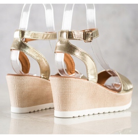 Seastar Klasické klínové sandály zlatý 1