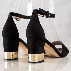 Filippo Sandály s ozdobnou patou černý 1