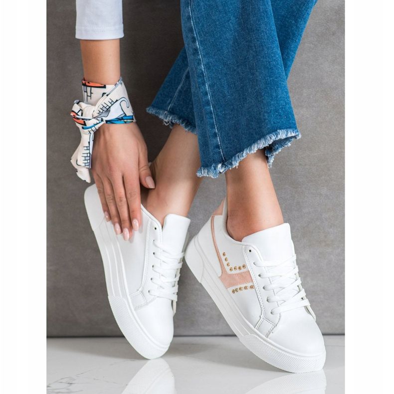 SHELOVET Ležérní bílé sportovní boty bílý 2