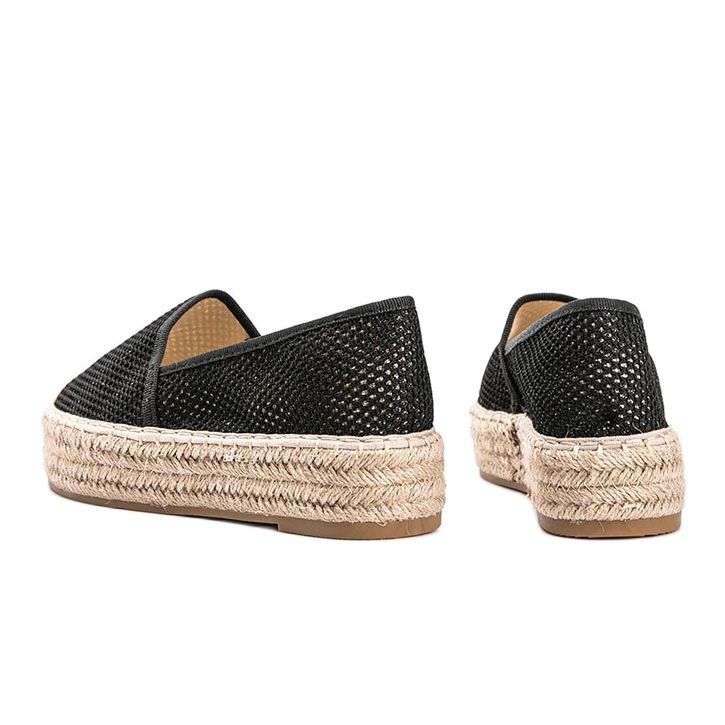 Černé espadrilky na silné podrážce Lia černý 1