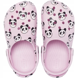 Crocs pro děti Classic Panda Print Clog světle růžová 206999 6GD růžový 1
