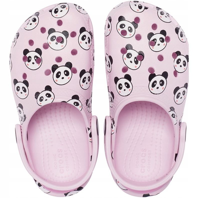 Crocs pro děti Classic Panda Print Clog světle růžová 206999 6GD růžový 1